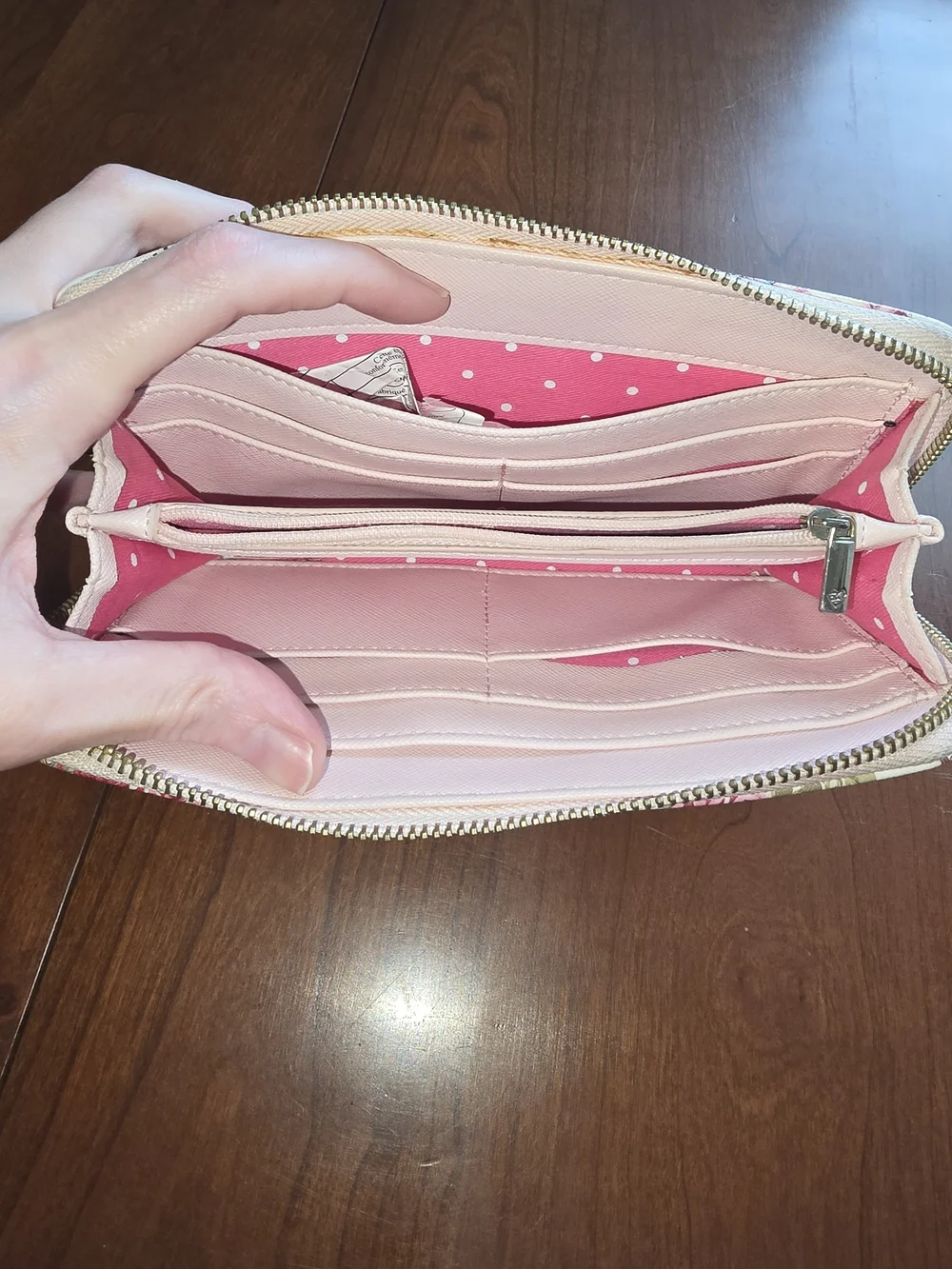 Disney Loungefly Belle Floral Zip Wallet - EUC - Beauty And The Beast